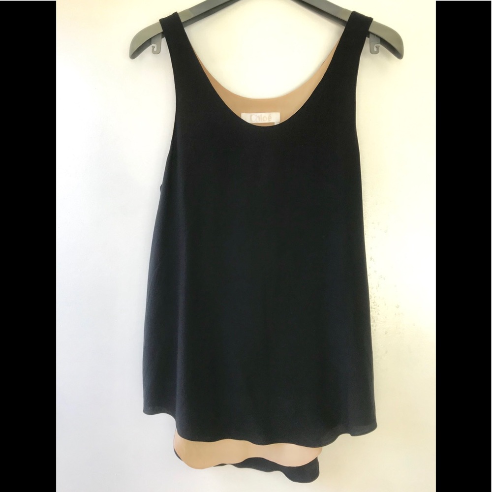 Chloe SILK top Full Lined. French Size 34. US XS. Italian Size 38